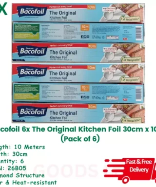 Bacofoil Original Kitchen 30cm x 10m - Diamond Structure - Pack of 6