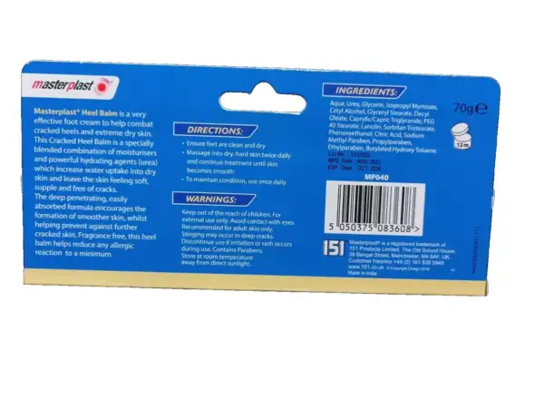 Masterplast Heel Balm for dry, cracked and chapped heels, Ready To Use 70g - Image 2