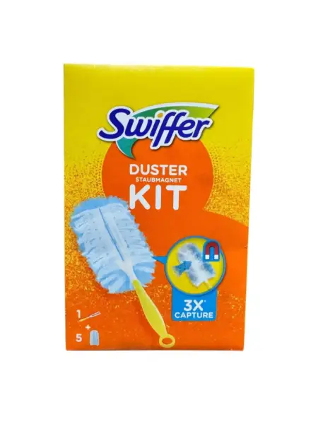 SWIFFER DUSTER KIT with 1 handle 5 refills - light blue