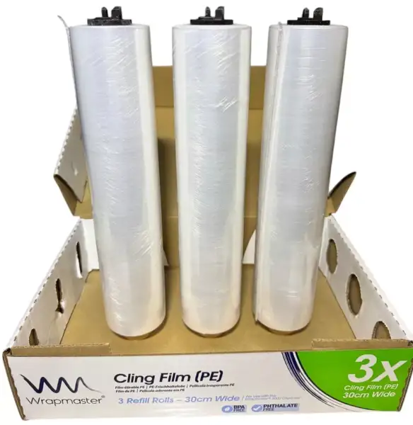Wrapmaster PE Clingfilm Refill for Wrapmaster 3000 - 30cm x 300m X 3 (Pack of 3) - Image 2